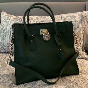 Michael Kors large tote bag - dark hunter green